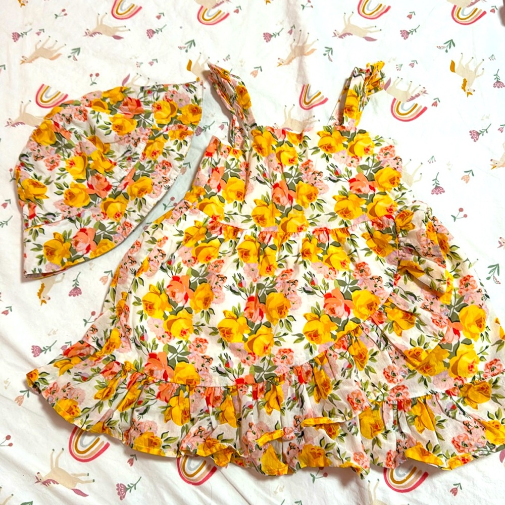 Janie & Jack Summer Dress and Matching Hat